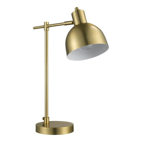 Globe Electric 45.7cm Vintage Desk Lamp Matte Brass Dome Shade